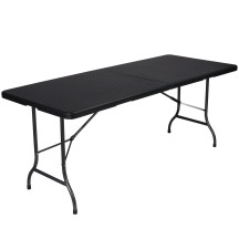 TABLE PLIANTE - IMITATION ROTIN - 180 x 75 x 74 cm
