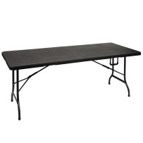 TABLE PLIANTE - IMITATION BOIS - 180 x 75 x 74 cm