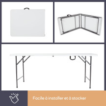 TABLE PLIANTE - 180 x 70 x 74 cm
