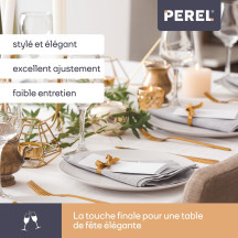 Housse extensible pour table rectangulaire - arqué - blanc