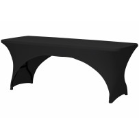 Housse extensible pour table rectangulaire - arqué - noir