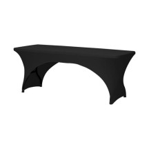 Housse extensible pour table rectangulaire - arqué - noir