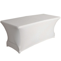 Housse extensible pour table rectangulaire - blanc