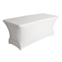 Housse extensible pour table rectangulaire - blanc
