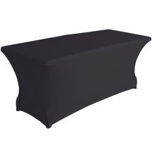 Housse extensible pour table rectangulaire - noir