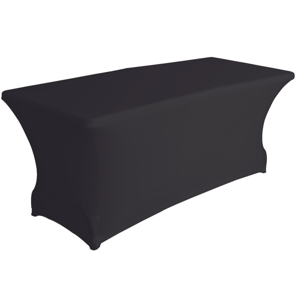 Housse extensible pour table rectangulaire - noir