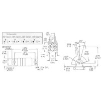 INTERRUPTEUR A LEVIER PLASTIQUE TETRAPOLAIRE VERTICAL POUR CI ON-ON