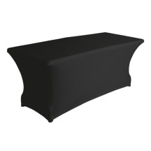 Housse extensible pour table rectangulaire - noir