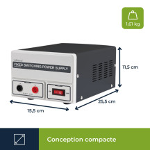 ALIMENTATION FIXE À DÉCOUPAGE 13.8 VCC / 10 A