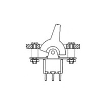 INTERRUPTEUR A LEVIER PLASTIQUE TETRAPOLAIRE VERTICAL POUR CI ON-ON