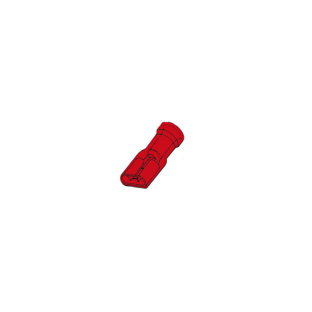CLIP FEMELLE ISOLE 6.4mm ROUGE