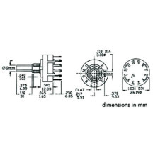 COMMUTATEUR ROTATIF 1 CIRCUIT / 12 POSITIONS - MONTAGE CI