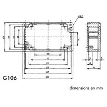 COFFRET ETANCHE EN ALUMINIUM - 115 x 65 x 30mm