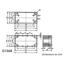 COFFRET EN ABS - GRIS 95 x 48 x 38mm