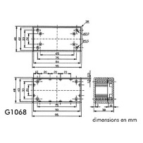 COFFRET EN ABS - GRIS 95 x 48 x 38mm