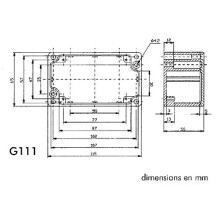 COFFRET ETANCHE EN ALUMINIUM - 115 x 65 x 55mm
