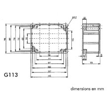 COFFRET ETANCHE EN ALUMINIUM - 115 x 90 x 55mm