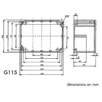 COFFRET ETANCHE EN ALUMINIUM - 148 x 108 x 75mm