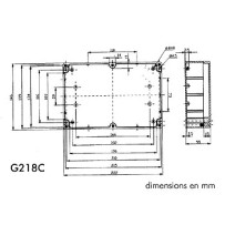 COFFRET ETANCHE EN POLYCARBONATE - GRIS CLAIR AVEC COUVERCLE TRANSPARENT 220 x 146 x 55mm