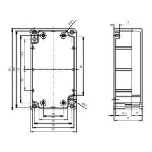 COFFRET ETANCHE EN ABS - GRIS FONCE 115 x 65 x 40mm