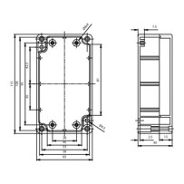 COFFRET ETANCHE EN ABS - GRIS FONCE 115 x 65 x 40mm