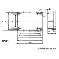 COFFRET ETANCHE EN ABS - GRIS FONCE 171 x 121 x 55mm