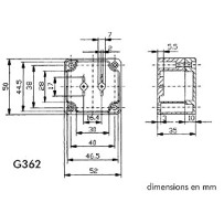 COFFRET ETANCHE EN ABS - GRIS FONCE 52 x 50 x 35mm
