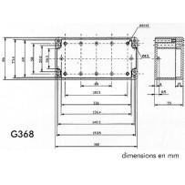 COFFRET ETANCHE EN ABS - GRIS FONCE 160 x 80 x 55mm