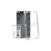 COFFRET ETANCHE EN ABS AVEC ENTRETOISES - 160 x 80 x 55mm ET COUVERCLE TRANSPARANT