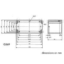 COFFRET ETANCHE EN ABS - GRIS FONCE 160 x 80 x 85mm