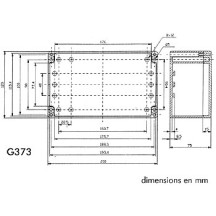 COFFRET ETANCHE EN ABS - GRIS FONCE 200 x 120 x 75mm