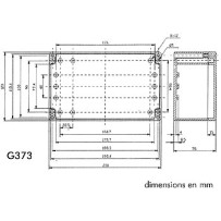 COFFRET ETANCHE EN ABS - GRIS FONCE 200 x 120 x 75mm