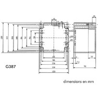 COFFRET ETANCHE EN ABS - GRIS FONCE 120 x 120 x 90mm