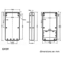 COFFRET TYPE "TELECOMMANDE" - 135 x 70 x 24mm