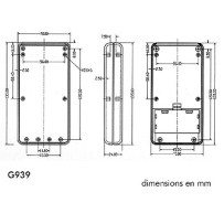 COFFRET TYPE "TELECOMMANDE" - 135 x 70 x 24mm