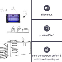Tue-insectes 360° - usage intérieur - 2 x 10 W