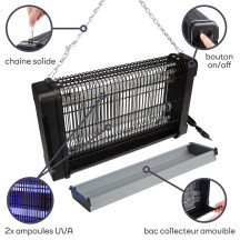 Tue-insectes 360° - usage intérieur - 2 x 10 W