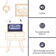 TUE-INSECTES ÉLECTRIQUE 360° - 2 x 15 W