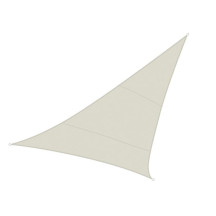 Voile solaire - triangle - 3.6 x 3.6 x 3.6 m - couleur: crème