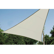 Voile solaire - triangle - 3.6 x 3.6 x 3.6 m - couleur: crème