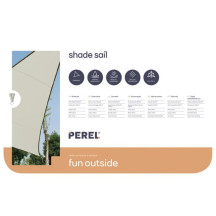 Voile solaire - triangle - 3.6 x 3.6 x 3.6 m - couleur: crème