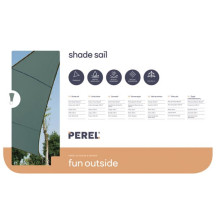 Voile solaire - triangle - 3.6 x 3.6 x 3.6 m - couleur : gris vert