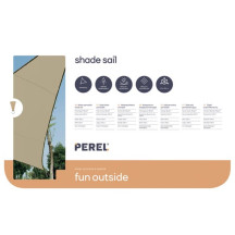 Voile solaire perméable - triangle - 3.6 x 3.6 x 3.6 m - couleur : champagne