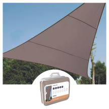 Voile solaire - triangle - 3.6 x 3.6 x 3.6 m - couleur: gris taupe