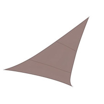 Voile solaire - triangle - 3.6 x 3.6 x 3.6 m - couleur: gris taupe