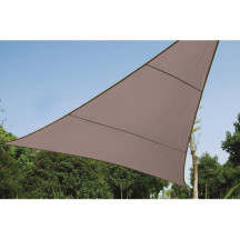 Voile solaire - triangle - 3.6 x 3.6 x 3.6 m - couleur: gris taupe