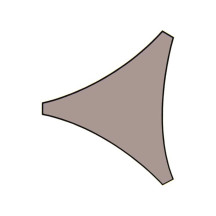 Voile solaire - triangle - 3.6 x 3.6 x 3.6 m - couleur: gris taupe
