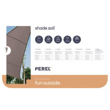 Voile solaire - triangle - 3.6 x 3.6 x 3.6 m - couleur: gris taupe