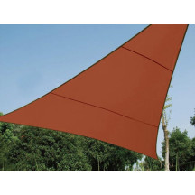 Voile solaire - triangle - 3.6 x 3.6 x 3.6 m - couleur : terracotta