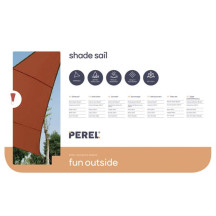 Voile solaire - triangle - 3.6 x 3.6 x 3.6 m - couleur : terracotta
